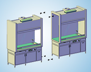 Серия ШВМ. Шкаф вытяжной модульный